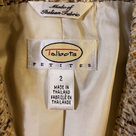 Vintage Talbots Tweed Blazer Jacket Sz 2 Single Breast Old Money Preppy Classic - Picture 7 of 14